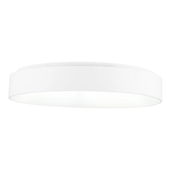 CWI Lighting Arenal 24" Drum Shade Flush Mount, White - 7103C24-1-104