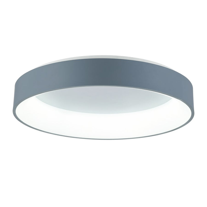 CWI Lighting Arenal 24" Drum Shade Flush Mount, Gray