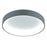 CWI Lighting Arenal 24" Drum Shade Flush Mount, Gray