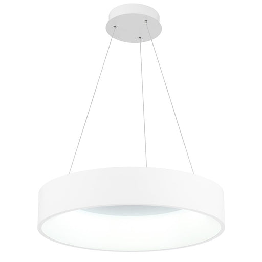 CWI Lighting Arenal 18" Drum Shade Pendant, White