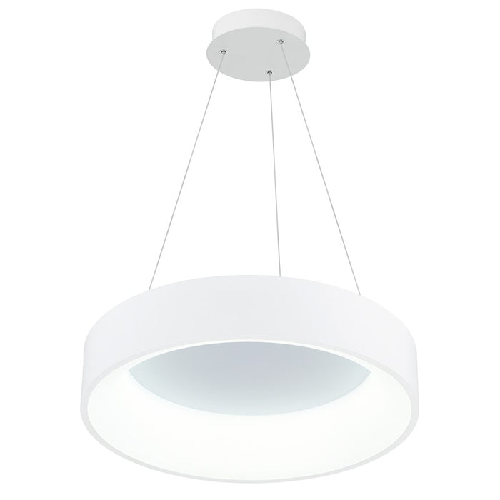 CWI Lighting Arenal 18" Drum Shade Pendant, White