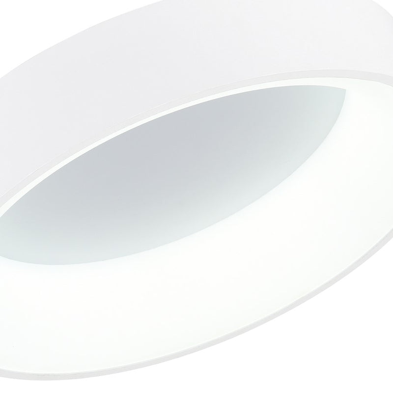 CWI Lighting Arenal 18" Drum Shade Pendant, White