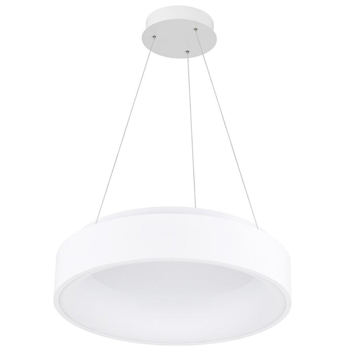CWI Lighting Arenal 18" Drum Shade Pendant, White
