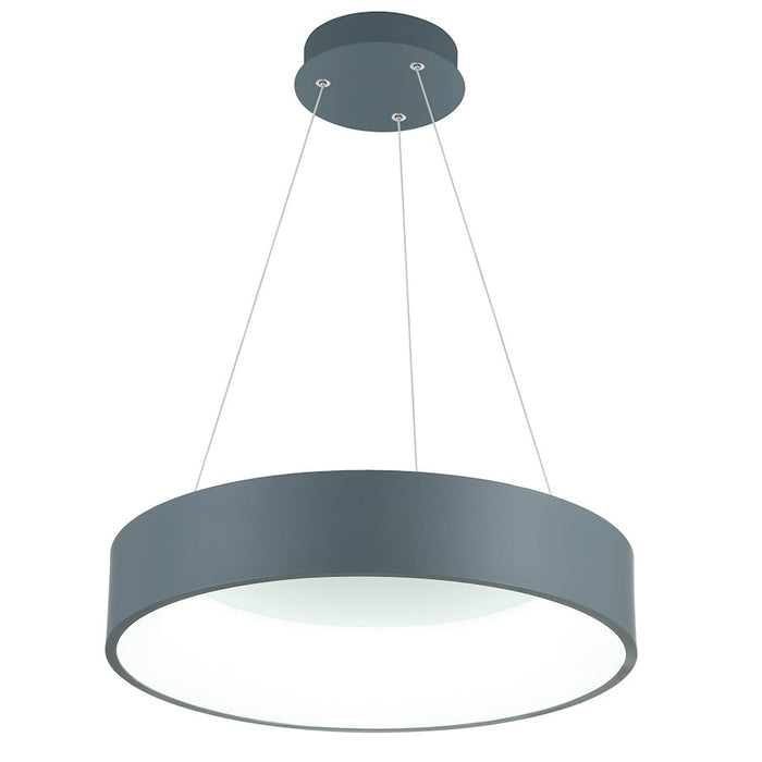 CWI Lighting Arenal 18" Drum Shade Pendant, Gray