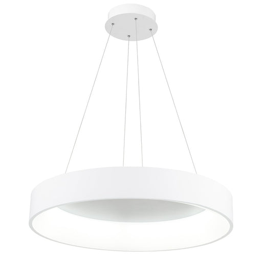 CWI Lighting Arenal 24" Drum Shade Pendant, White