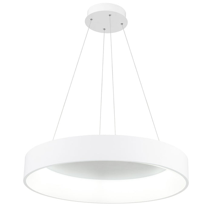 CWI Lighting Arenal 24" Drum Shade Pendant, White
