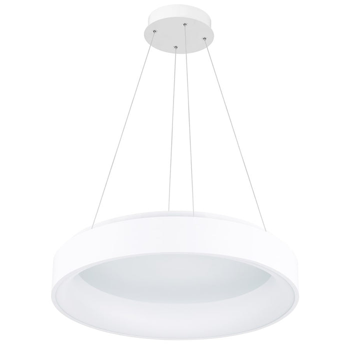 CWI Lighting Arenal 24" Drum Shade Pendant, White