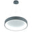 CWI Lighting Arenal 24" Drum Shade Pendant, Gray