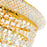 CWI Lighting Empire 3 Light Flush Mount, Gold