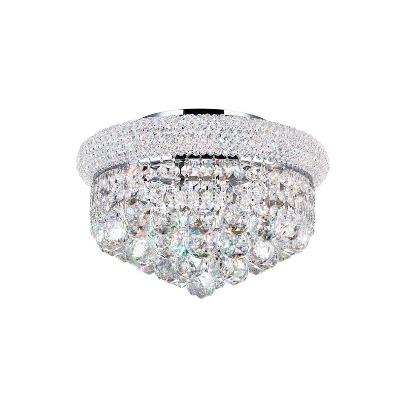 CWI Lighting Empire 4 Light Flush Mount, Chrome