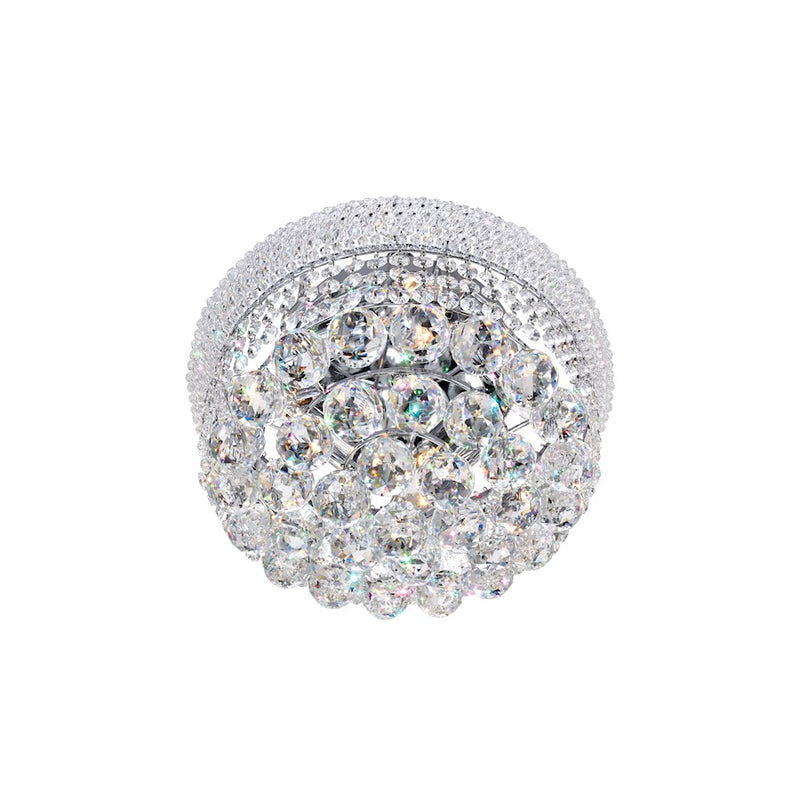 CWI Lighting Empire 4 Light Flush Mount, Chrome