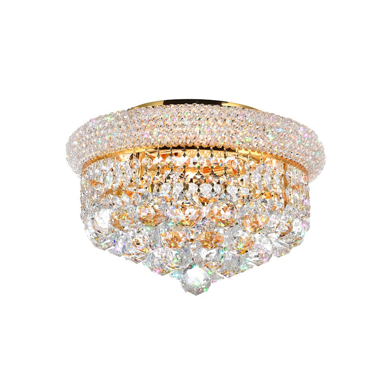 CWI Lighting Empire 4 Light Flush Mount, Gold