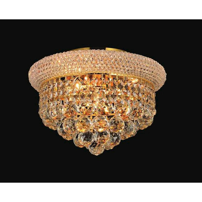 CWI Lighting Empire 4 Light Flush Mount, Gold