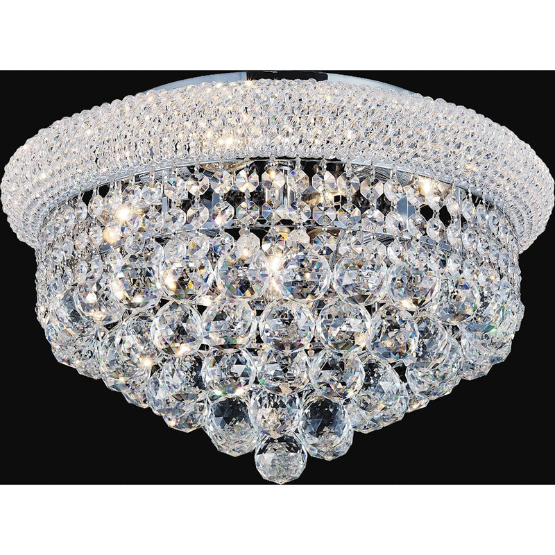 CWI Lighting Empire 5 Light Flush Mount, Chrome