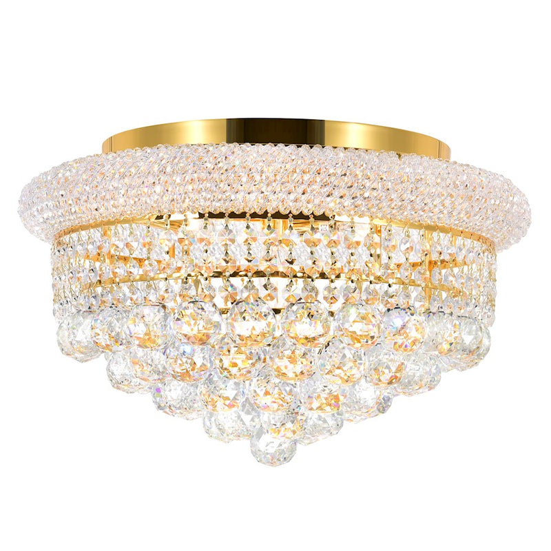 CWI Lighting Empire 5 Light Flush Mount, Gold