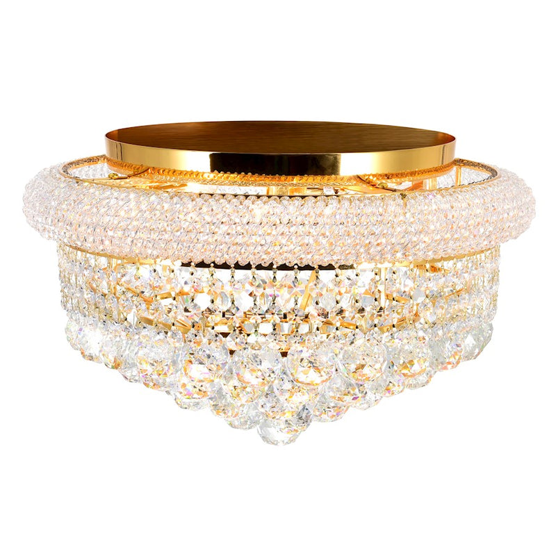 CWI Lighting Empire 5 Light Flush Mount, Gold