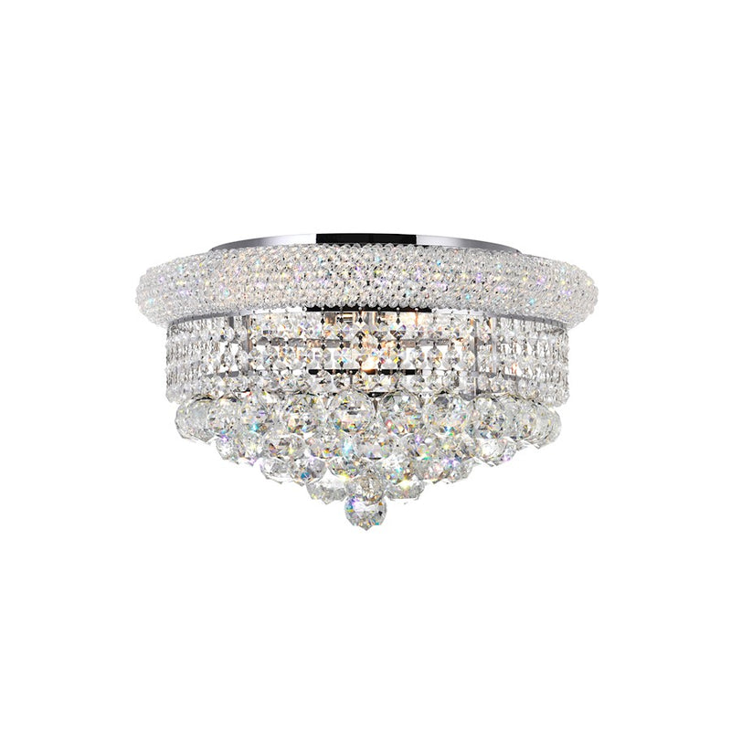 CWI Lighting Empire 8 Light Flush Mount, Chrome
