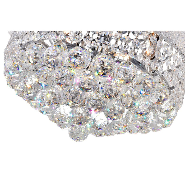 CWI Lighting Empire 8 Light Flush Mount, Chrome