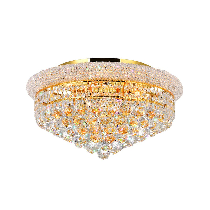 CWI Lighting Empire 8 Light Flush Mount, Gold