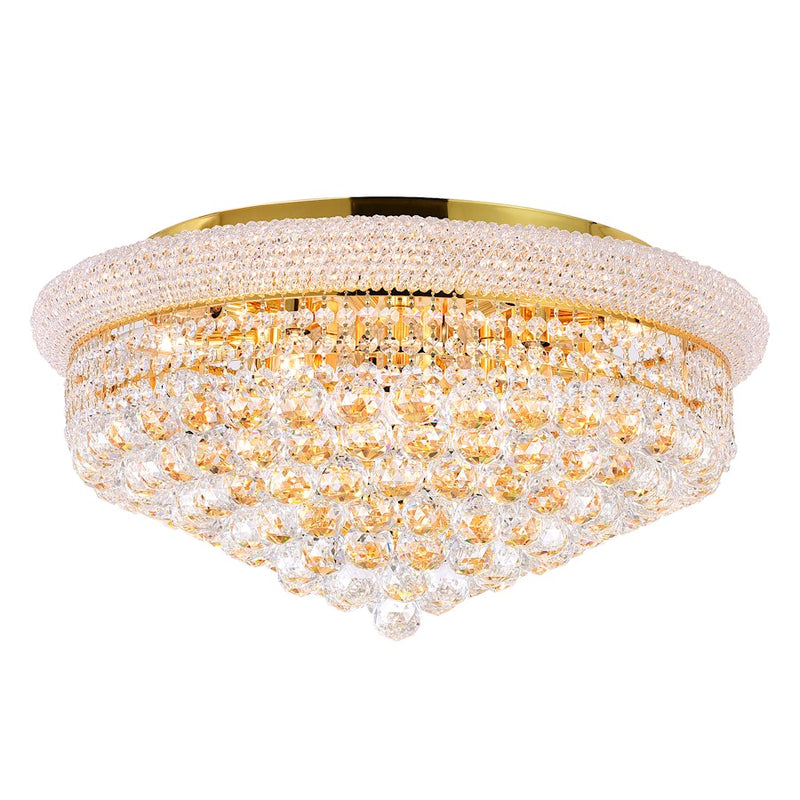 CWI Lighting Empire 13 Light Flush Mount, Gold