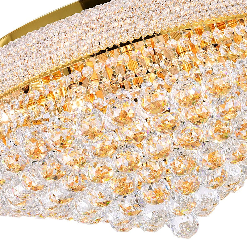 CWI Lighting Empire 13 Light Flush Mount, Gold