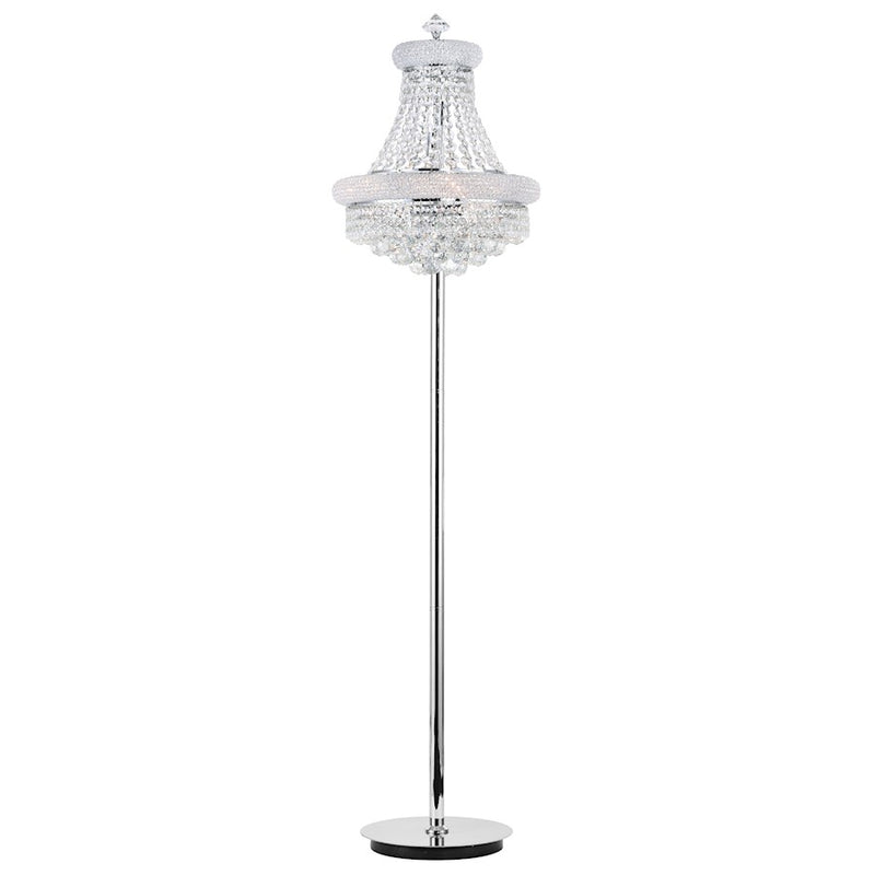 CWI Lighting Empire 8 Light Floor Lamp, Chrome
