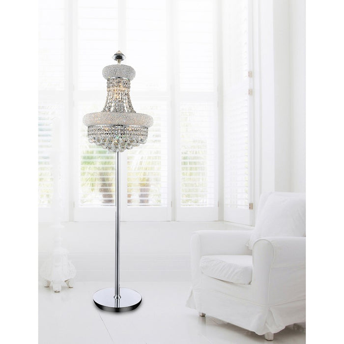 CWI Lighting Empire 8 Light Floor Lamp, Chrome