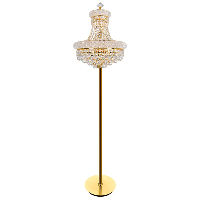 CWI Lighting Empire 8 Light Floor Lamp, Gold