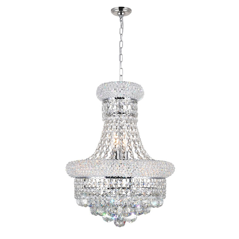 CWI Lighting Empire 6 Light Chandelier, Chrome