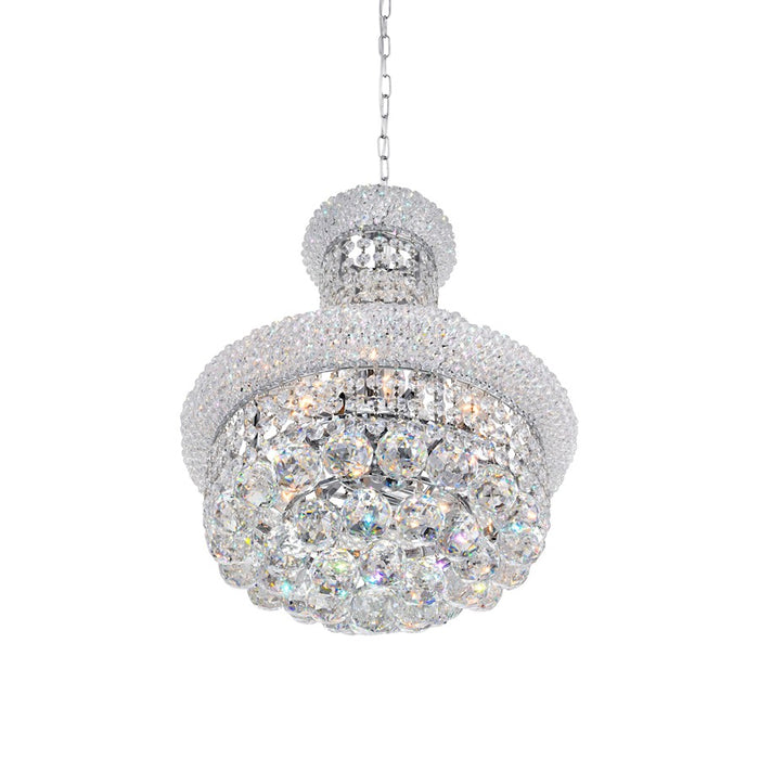 CWI Lighting Empire 6 Light Chandelier, Chrome