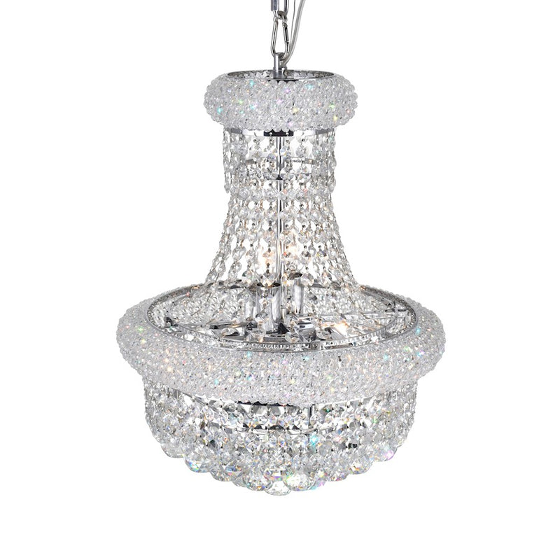 CWI Lighting Empire 6 Light Chandelier, Chrome