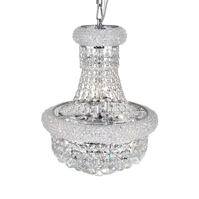 CWI Lighting Empire 6 Light Chandelier, Chrome