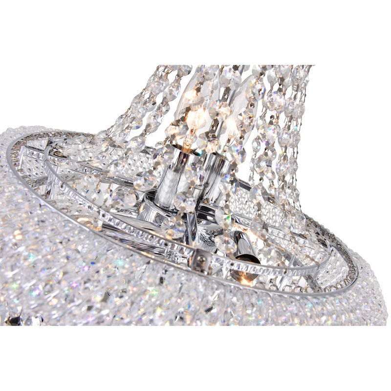 CWI Lighting Empire 6 Light Chandelier, Chrome