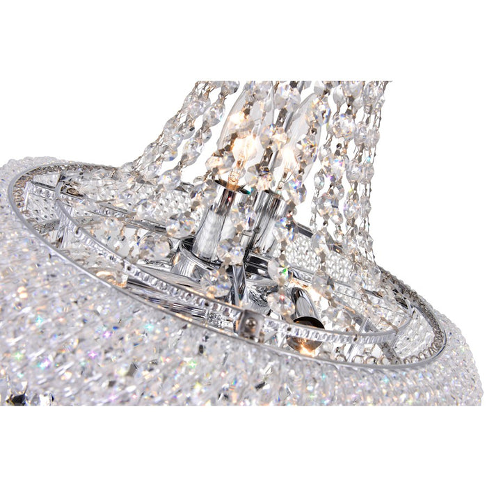 CWI Lighting Empire 6 Light Chandelier, Chrome