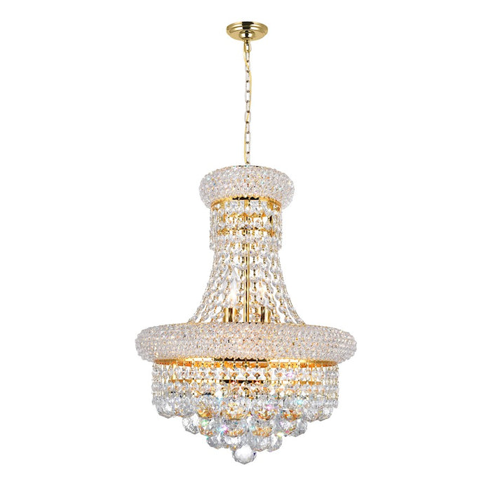 CWI Lighting Empire 6 Light Chandelier, Gold - 8001P14G