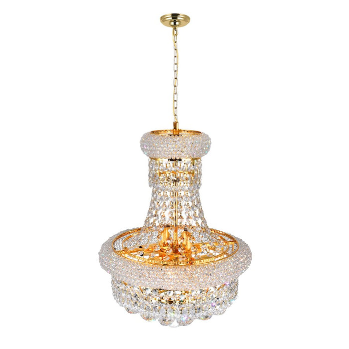 CWI Lighting Empire 6 Light Chandelier, Gold