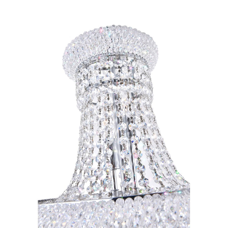 CWI Lighting Empire 8 Light Down Chandelier, Chrome