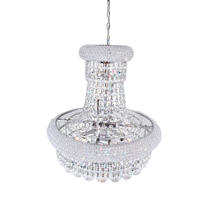CWI Lighting Empire 8 Light Down Chandelier, Chrome