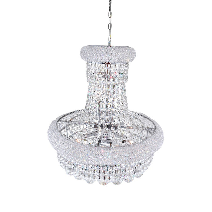 CWI Lighting Empire 8 Light Down Chandelier, Chrome