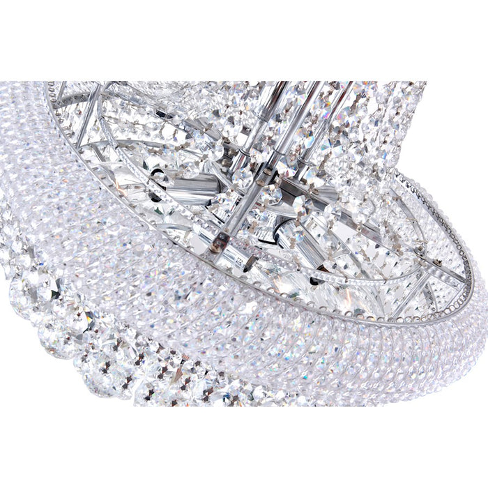 CWI Lighting Empire 8 Light Down Chandelier, Chrome