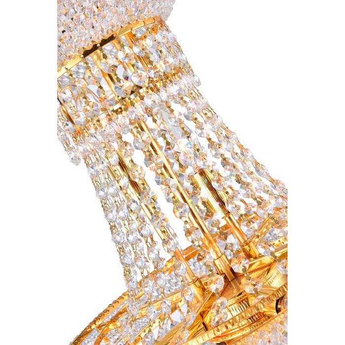 CWI Lighting Empire 8 Light Down Chandelier, Gold