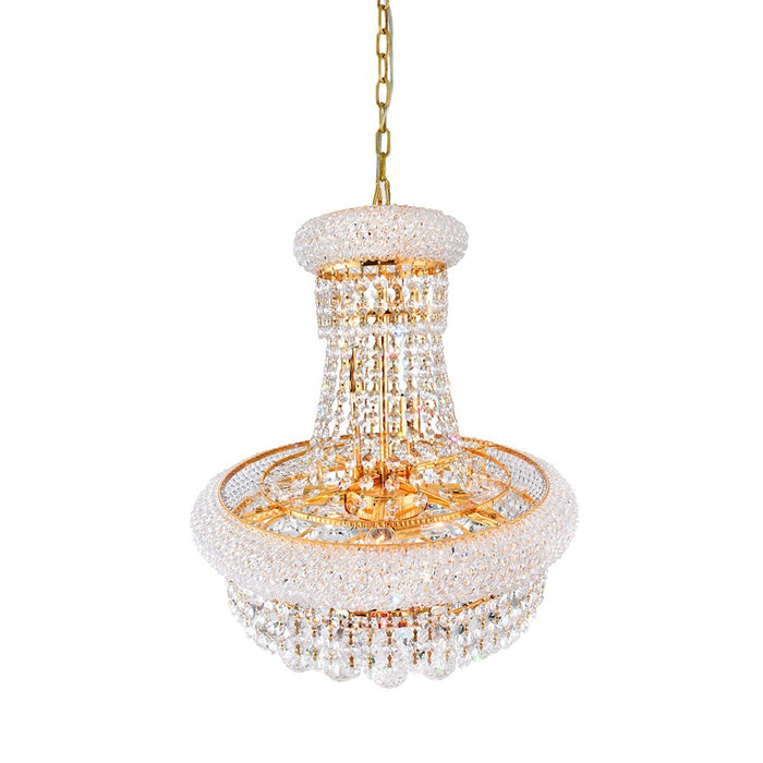 CWI Lighting Empire 8 Light Down Chandelier, Gold