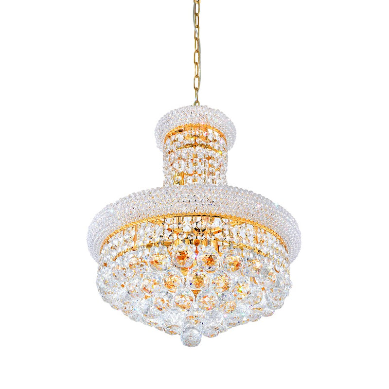 CWI Lighting Empire 8 Light Down Chandelier, Gold