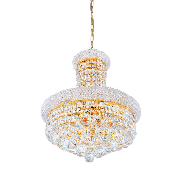 CWI Lighting Empire 8 Light Down Chandelier, Gold