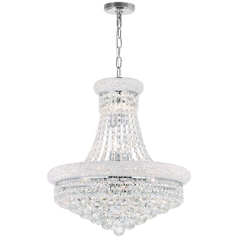 CWI Lighting Empire 14 Light Down Chandelier, Chrome