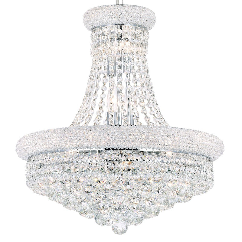 CWI Lighting Empire 14 Light Down Chandelier, Chrome