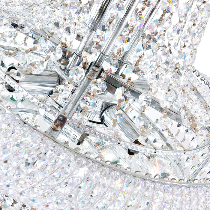 CWI Lighting Empire 14 Light Down Chandelier, Chrome