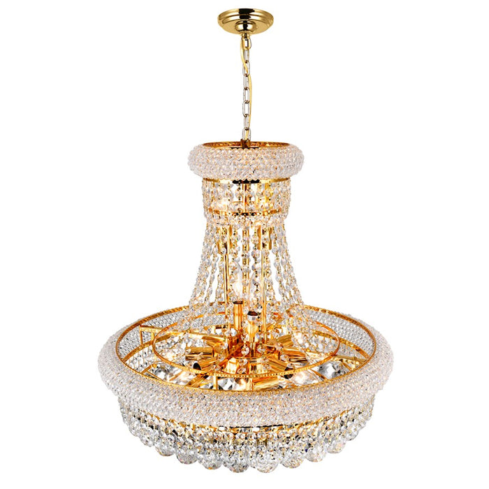 CWI Lighting Empire 14 Light Down Chandelier, Gold