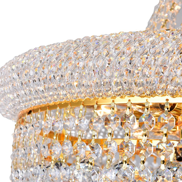 CWI Lighting Empire 14 Light Down Chandelier, Gold