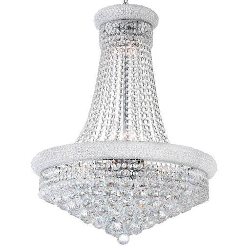 CWI Lighting Empire 17 Light Down Chandelier, Chrome